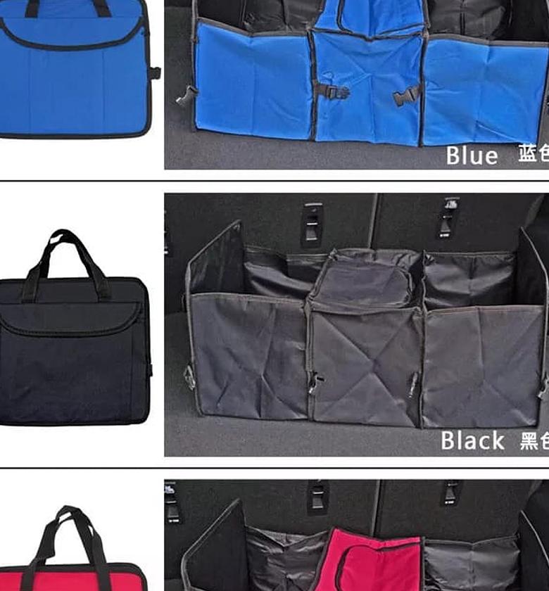 TRUNK ORGANIZER. Car trunk Back Storage Bag with insulation at the centre image