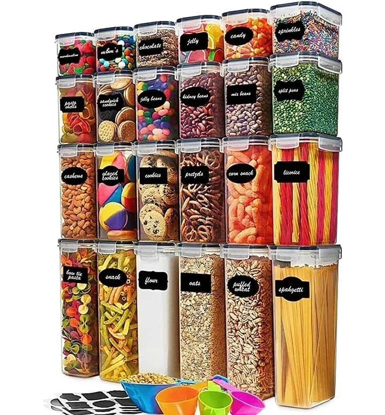 24pcs Bpa free airtight plastic containers image