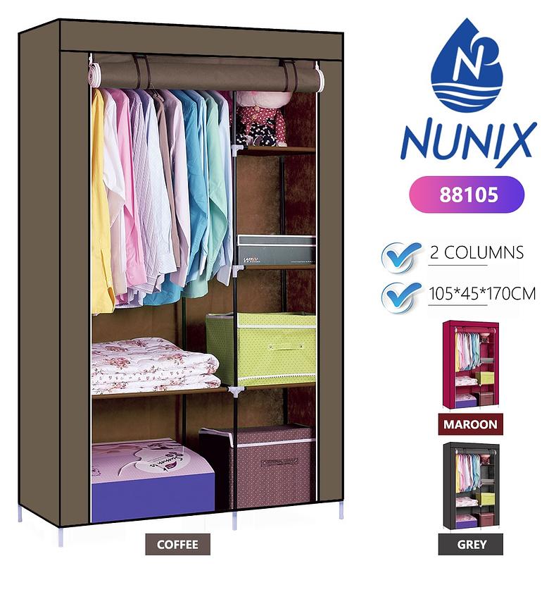 WARDROBE. 2 column metallic portable wardrobe image