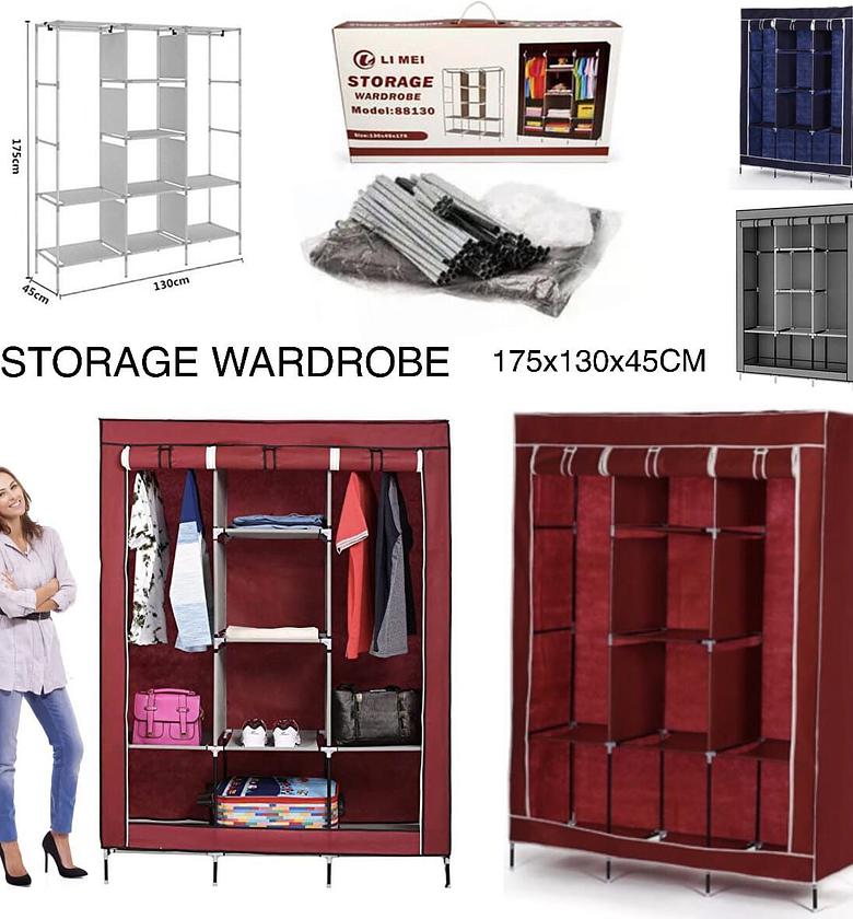 WARDROBE. Metallic 3 column wardrobe image