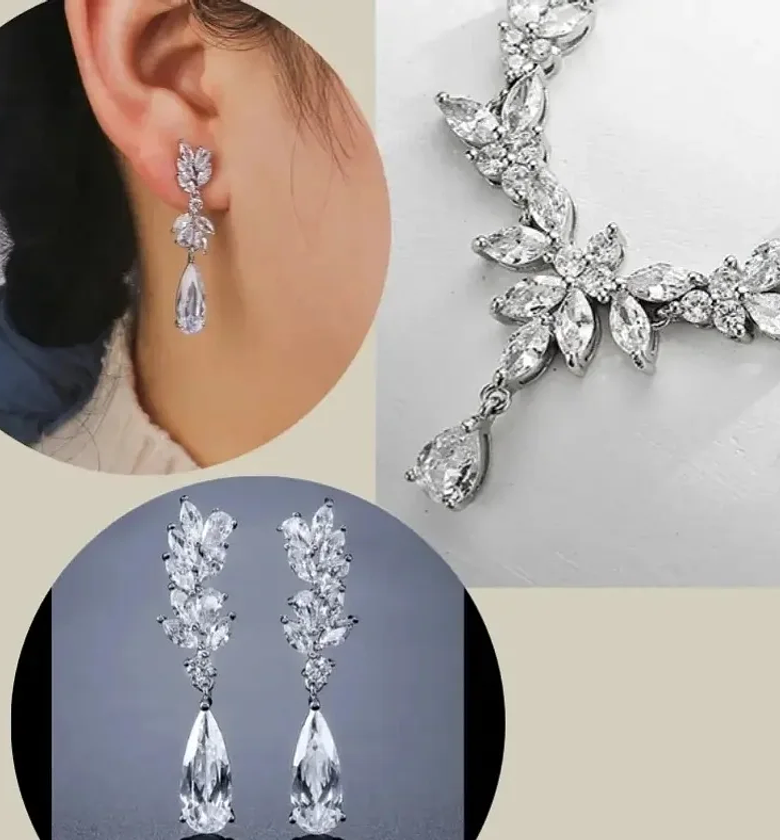 Silver Bridal Cubic Zirconia Set image