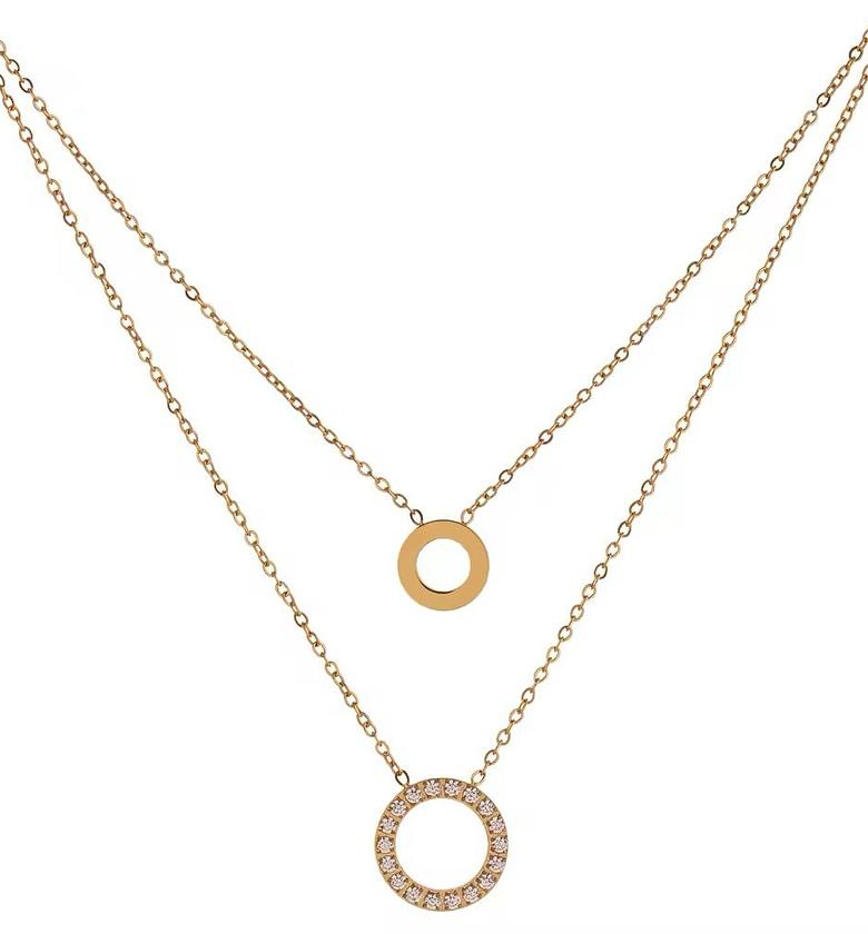 Gold coated Hypoallergenic Layered necklace image
