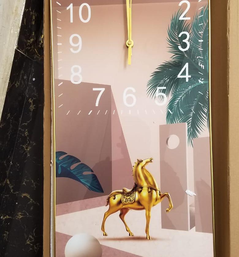 CLOCK. Rectangular crystal porcelain clock image