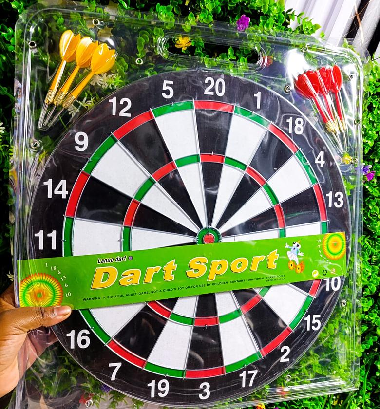 17 inches Dart board game set with 6 darts image
