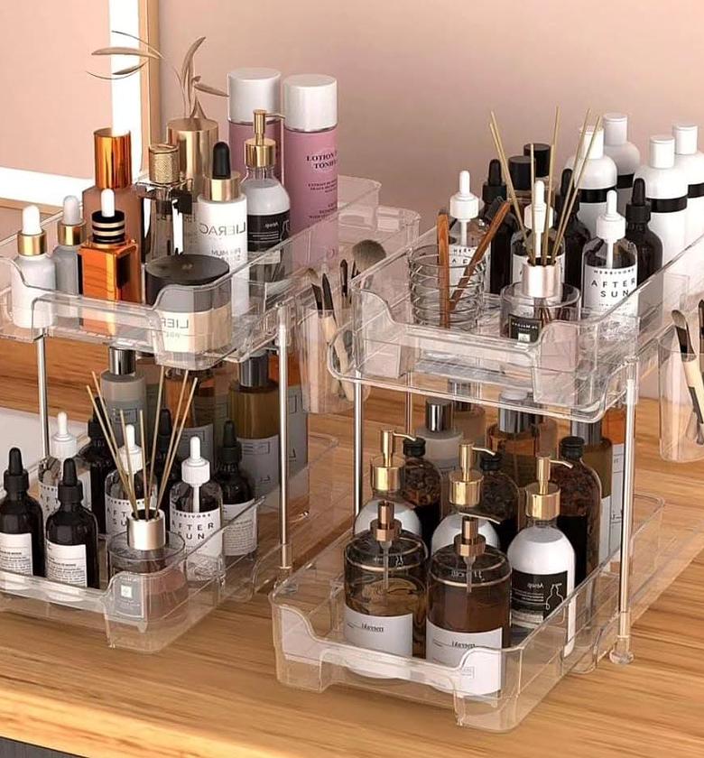 Two layer acrylic organizer. image
