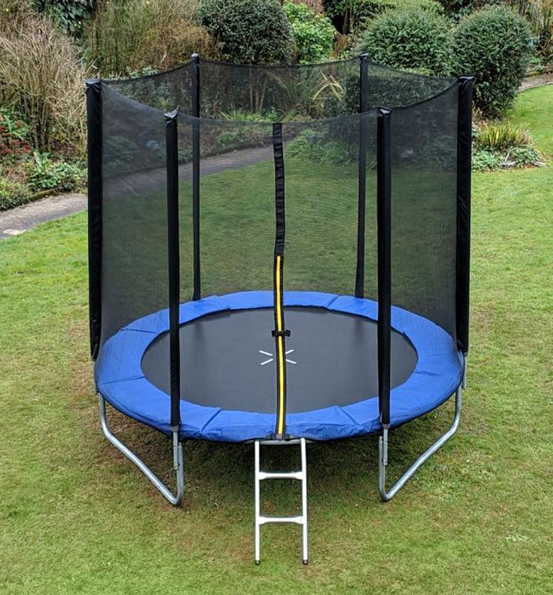 8FT  TRAMPOLINE. 8Ft Trampoline Enclosure Durable Safe Nylon Trampoline Protection Net For Outdoor Children Injury Prevention Fitness Equip image