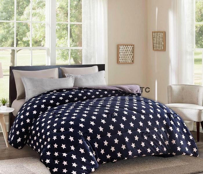 Heavy Woolen blankets-blue/white image