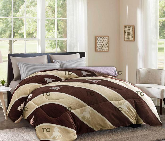 Heavy Woolen blankets-brown/cream image