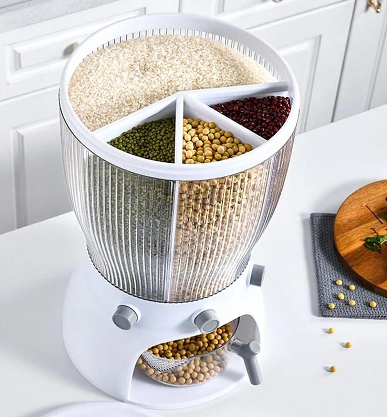 10 Litres Multifunctional Partioned cereal Dispenser  image