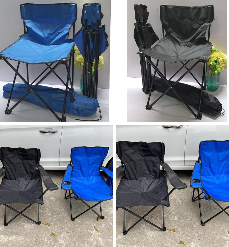 CAMPING CHAIR. foldable metallic frame water proof canvas camping chair image