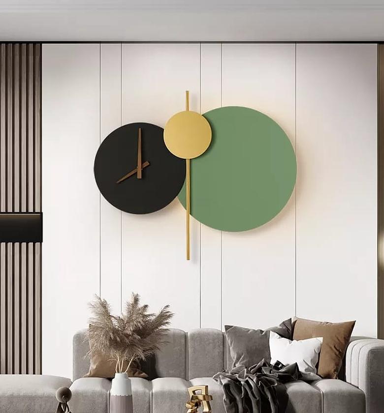Nordic art clock design led wall lamp  Material :metal + Acrylic  Size:48cm × 40cm Power : 11W CCT:300K    image