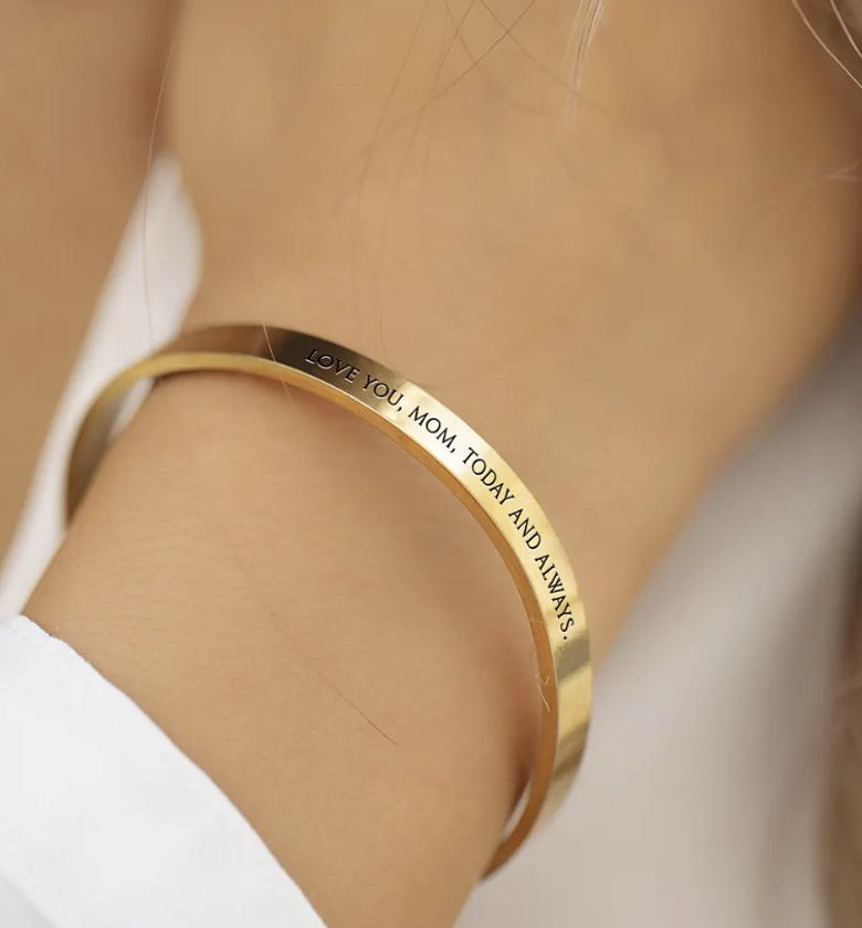 Love You Mom Engraved Bracelet image
