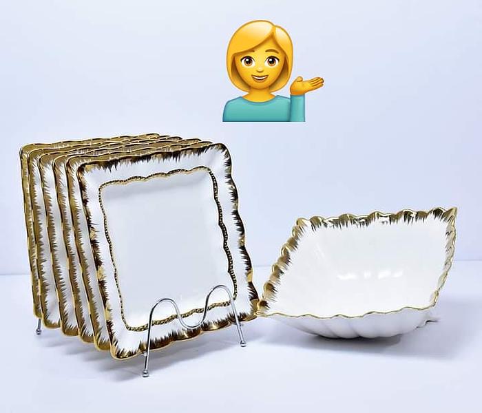 Porcelain Gold detail dinner plate image