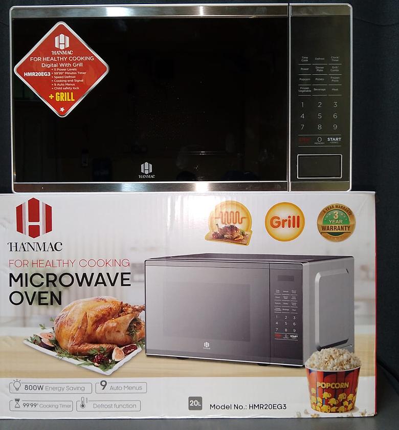 MICROWAVE. Hanmac 20L digital plus grill microwave image
