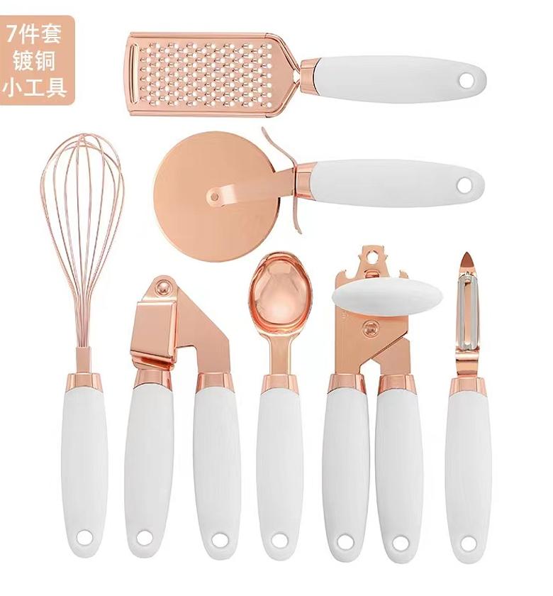 High quality 7pcs kitchen gadget set with copper plated image