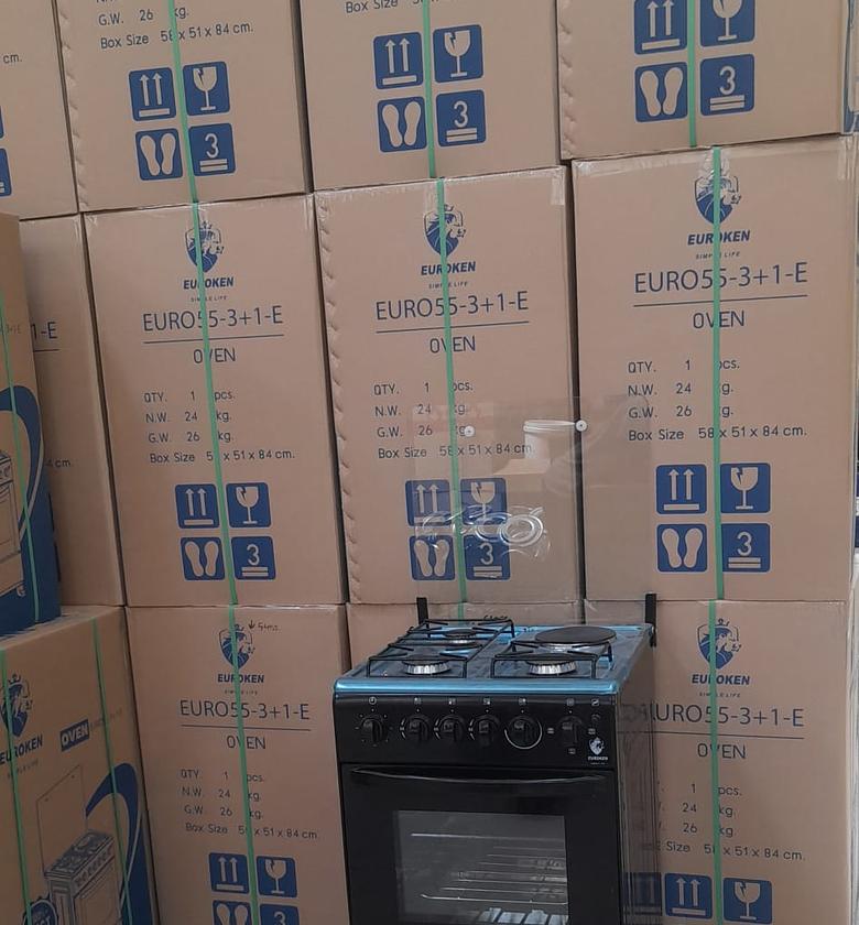 COOKER. 50×55 Euroken 3+1 standing cooker with electric oven cooker image