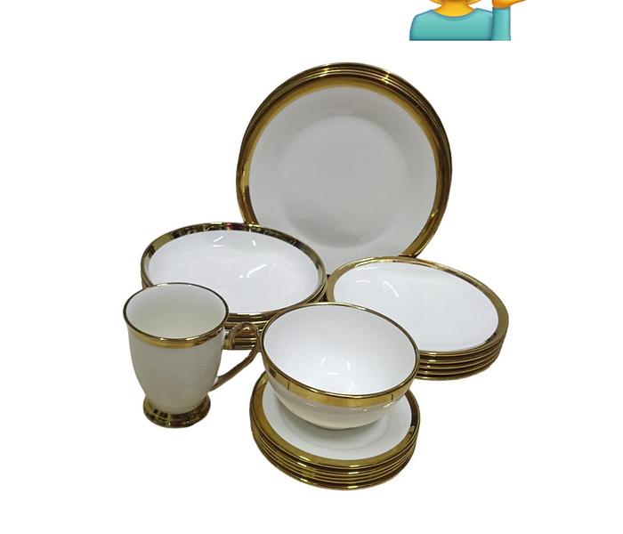 36pc Gold ring dinner set image