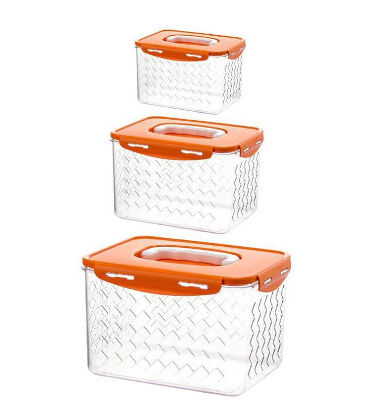 3pcs Acrylic fridge storage containers  image