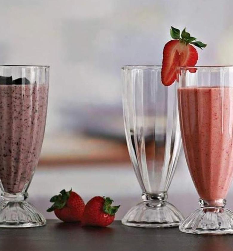 Milk Shake Glasses. Elegant High Quality Milk Shake Glasses 6 Pcs image