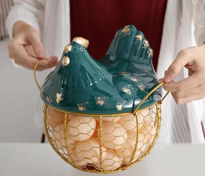 Egg basket with chicken cover image
