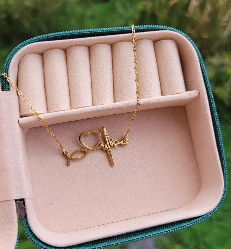 Heart beat necklace  image