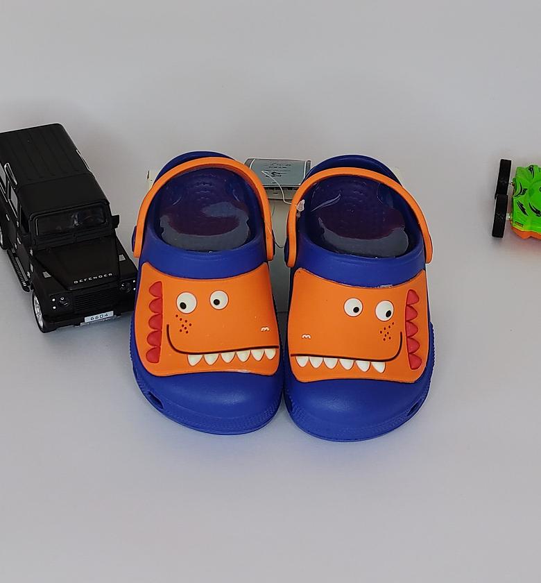 Blue and Orange Dino Clogs  image