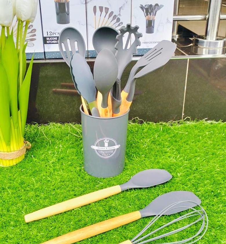KITCHEN SET Kitchen Set 12Pcs Silicone Non-stick Cooking Spoon Set image