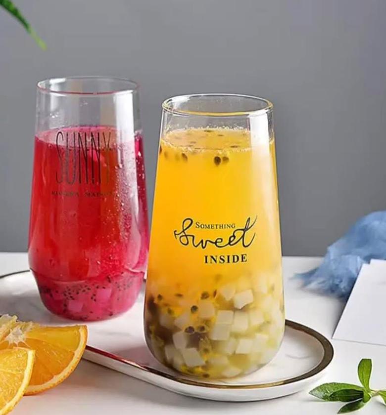 High temperature Transparent glass cup. image