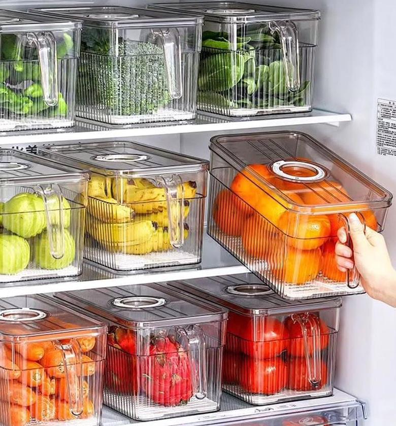 Acrylic fridge storage containers. image