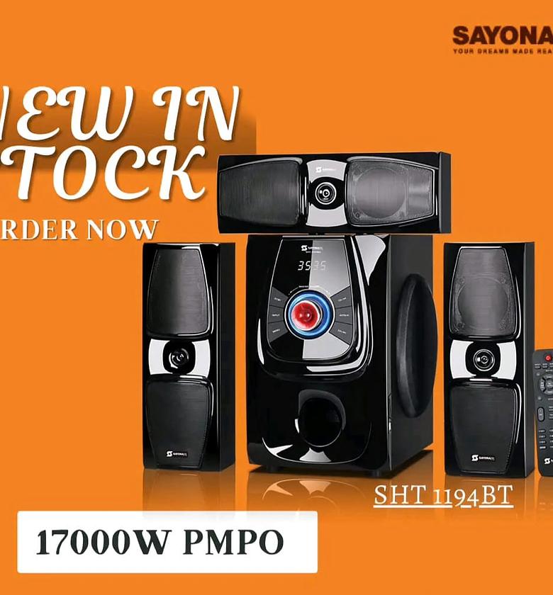 Sayona SHT-1194BT HOME THEATRE SYSTEM 3.1Ch 17000W PMPO image