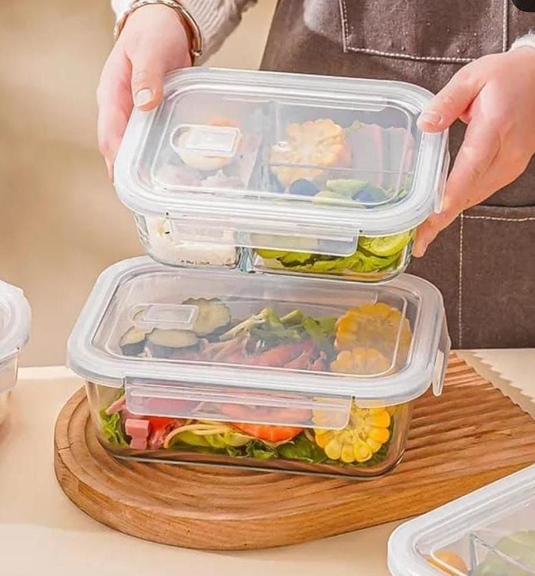 1040 ml High Borosilicate glass lunch box. image