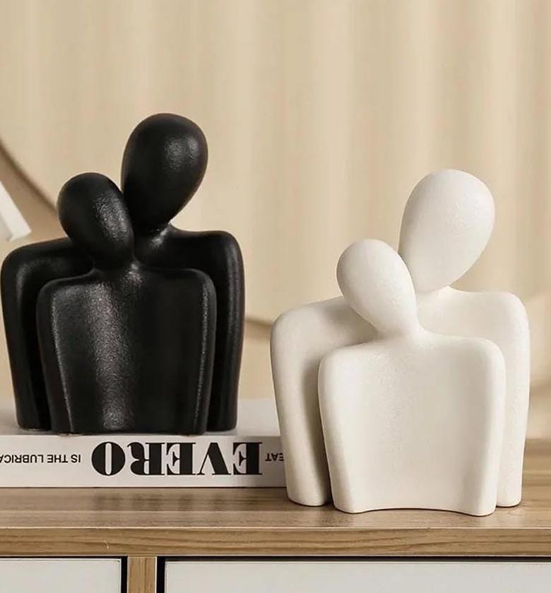 Unbreakable Abstract Couple Simple Modern Creative Art Decoration. image