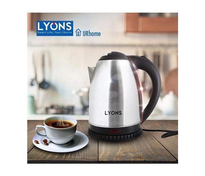AILYONS Automatic Water Heater &amp; Boiler Electric Kettle-silver black and black image