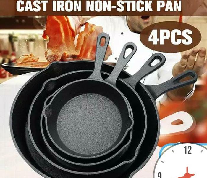 Cast Iron Frying Pan Cooking skillet Egg Steak Fry Pan image