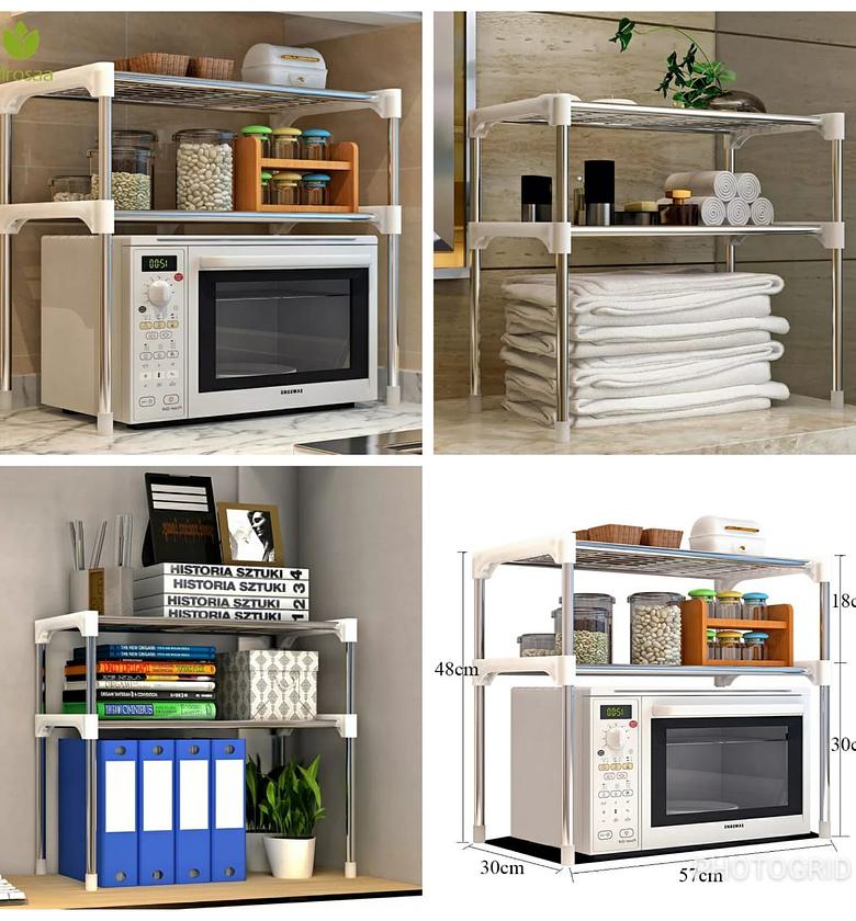 Big Size 2-Layer Multi-purpose Microwave Stand Organizer image