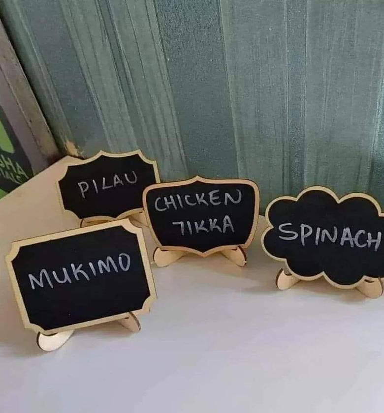  10 mini chalkboard signs food labels small wooden blackboard with easel stand for table numbers wedding sign message board place cards party chalk board event decorations buffet chalkboards image