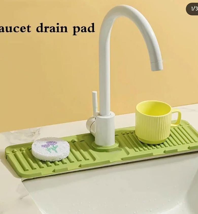 Silicone Faucet Mat Sink Splash Guard /Drainage Pad image