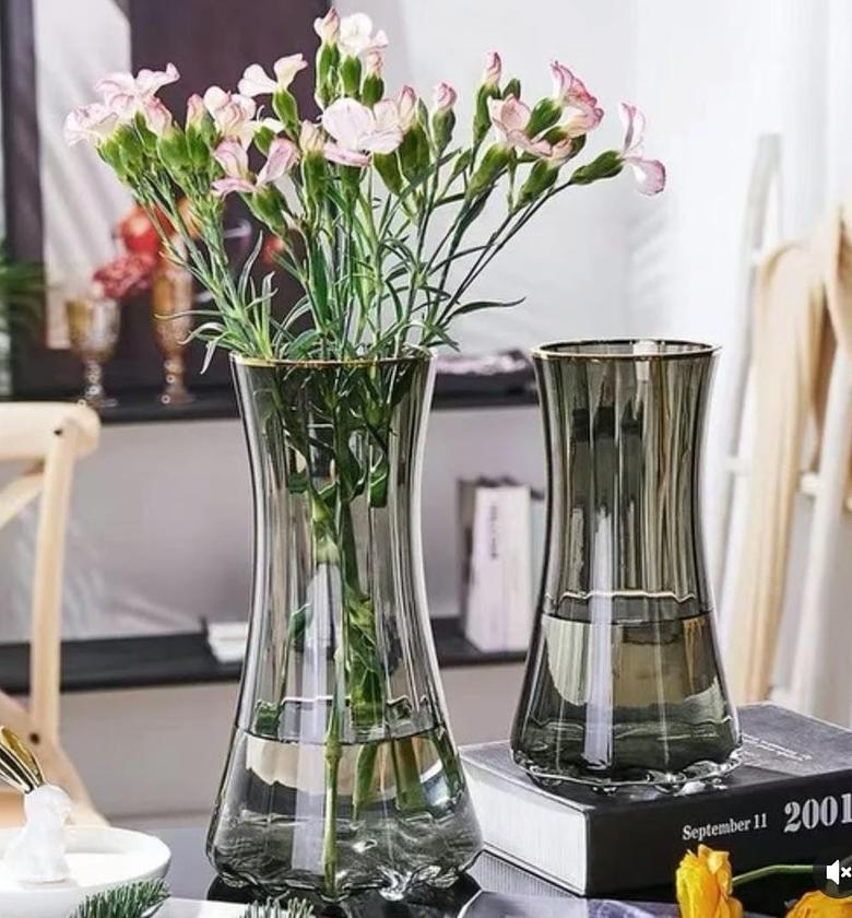 Modern creative dark glass vase image