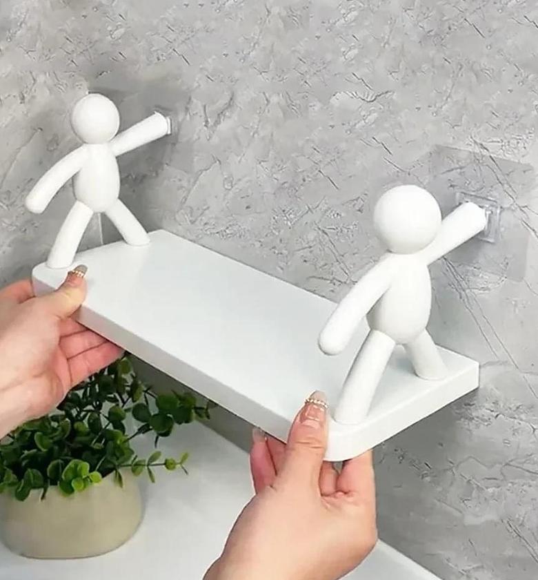 BATHROOM SHELVES. White doll bathroom shelves image