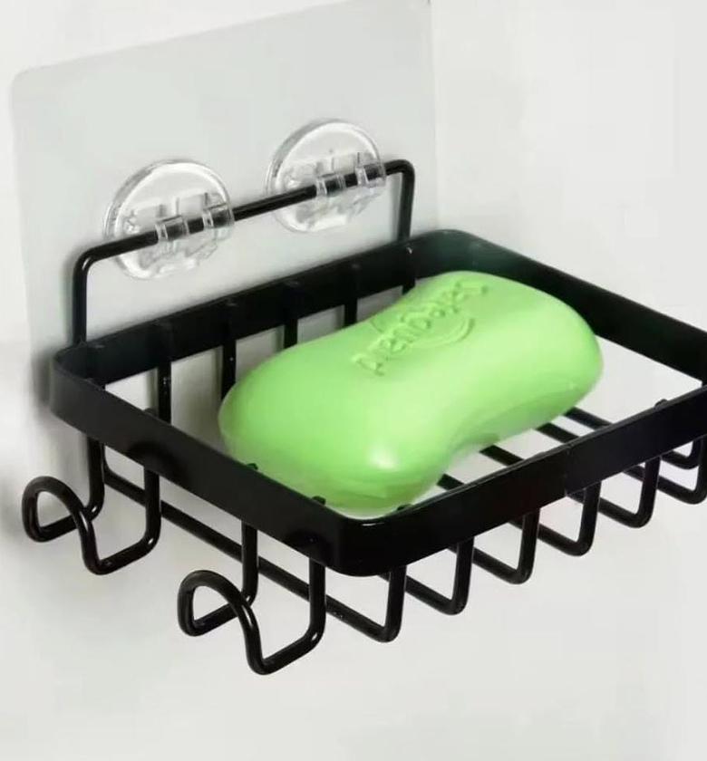 Metallic soap dish. image