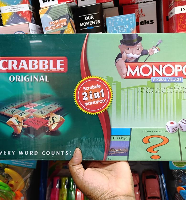 Scrabble 2 in 1 Monopoly Board Game image