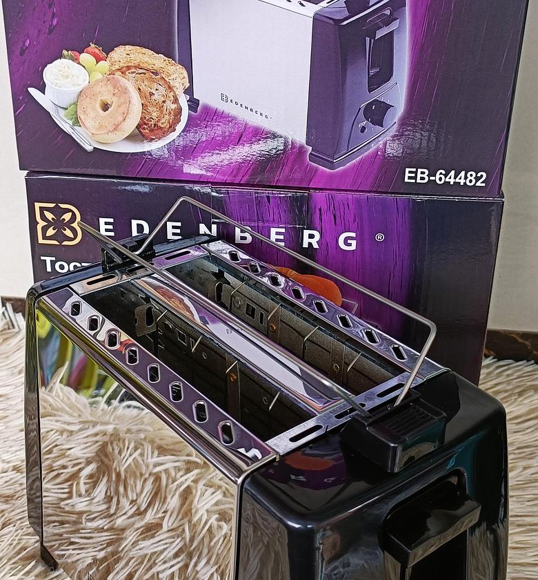Edenburg  Stainless Steel Pop up Toaster - 2 Slice for Toasting Breads, Waffles image