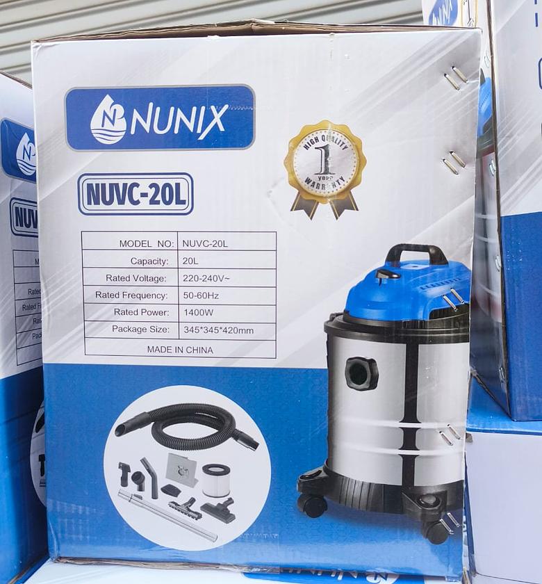 VACUUM CLEANER. 20 liters nunix wet and dry vacuum cleaner  image