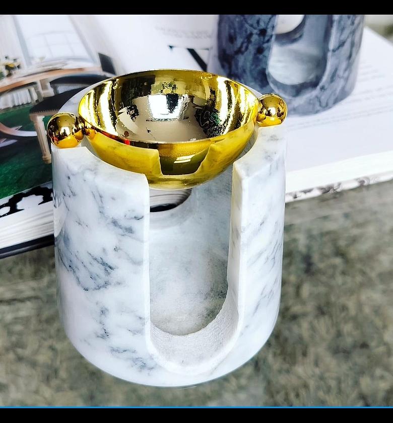 Heavy Marble Oil burner/wax melt image