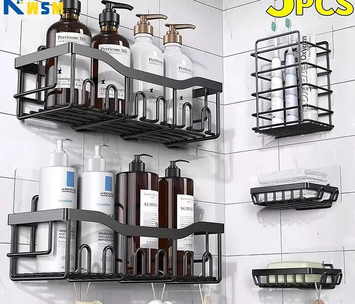 5pcs set Shower caddy shelf/Bathroom organizer image