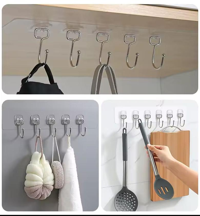 6hooks Strong Self adhesive wall hangers  image