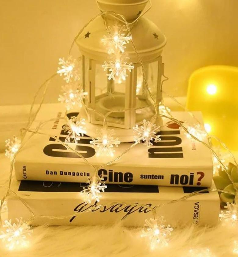 Star & Snow shaped christmas lights. image