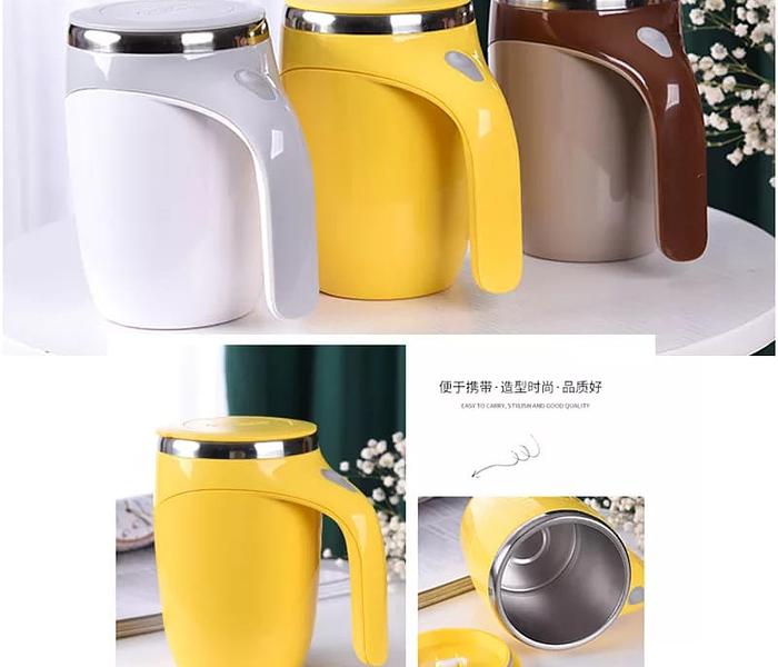 Self stirring cup-Automatic self Mixing Mug  with Handle for Home and Office-400ml image