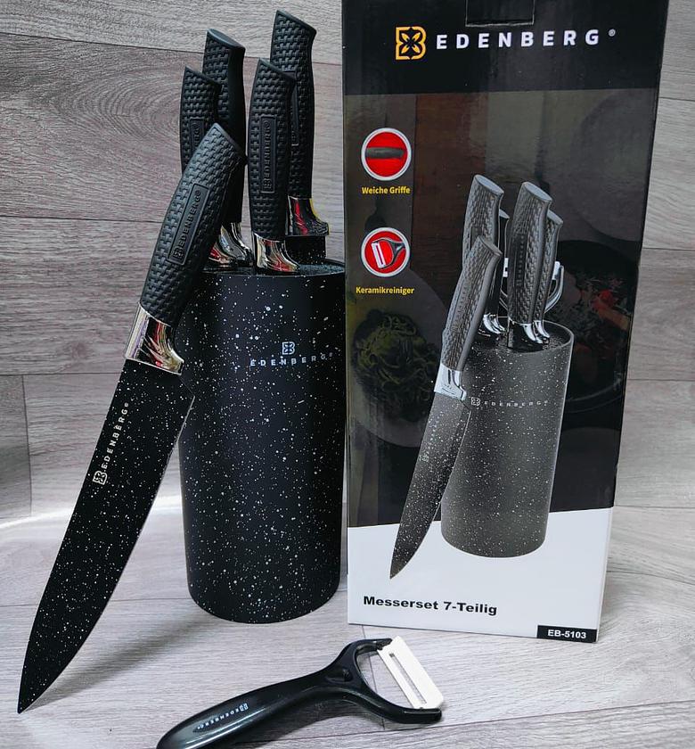 EDENBERG Best Quality White/Black Knife Set Now Available image