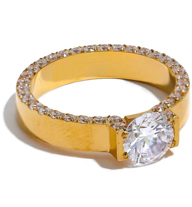 Gold coated Hypoallergenic ring image